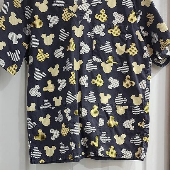 Disney Black and Yellow Mickey Mouse Scrub Top - Picture 5 of 8